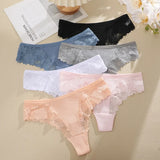 3PCS Women Cotton  Sexy Lace Thongs